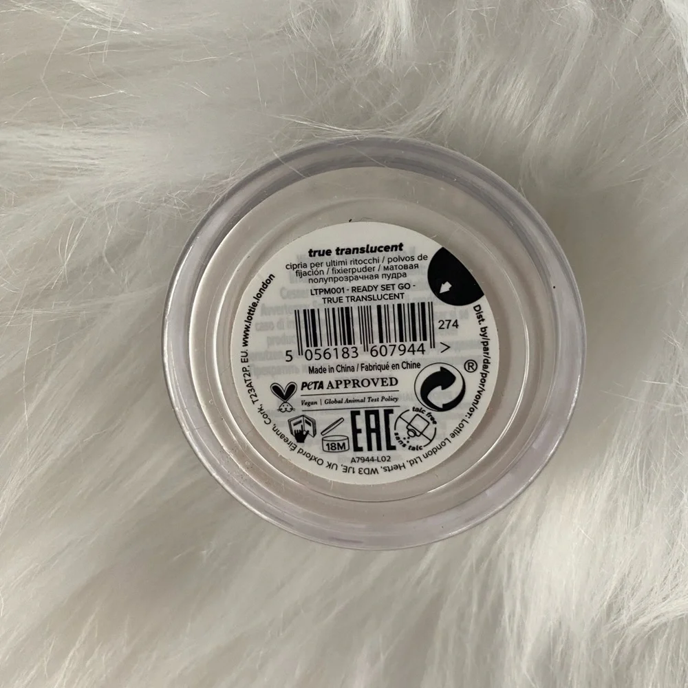 Lottie London Ready Set Go Setting Powder - true translucent